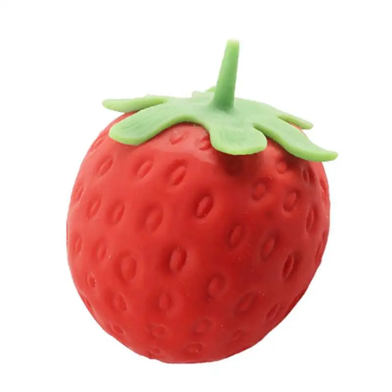 Strawberry Stress Relief Toy Strawberry-Shaped Simulate Decompressing Toy Simulate Slow Rising Stress Relief Trick Toy Squish