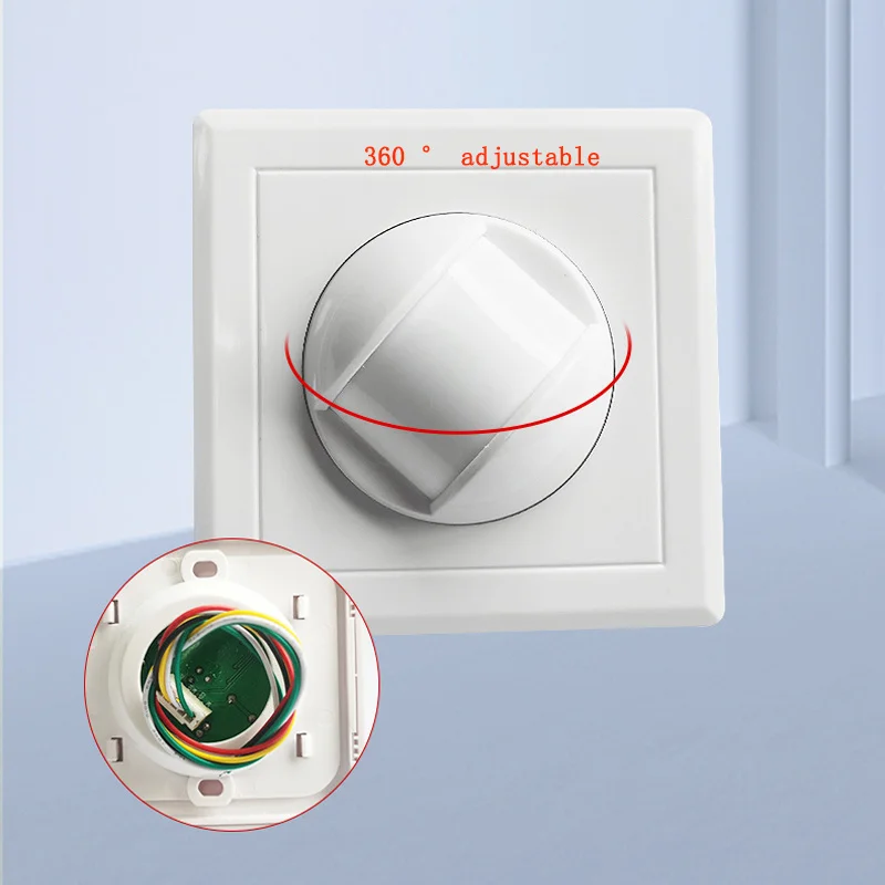 86 Boxes Embedded Intrusion Detection Wired Ceiling Curtain Infrared Detector Human Body Motion Plug-in Door and Window Alarm