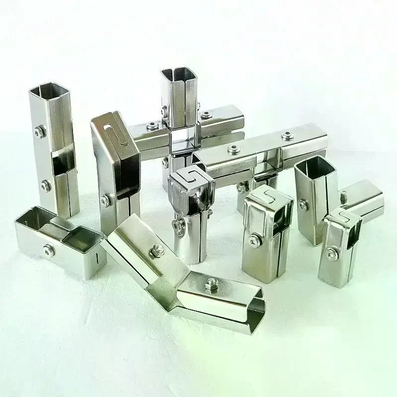 20x20 25x25mm Square Tube Elbow Fixed Buckle Pipe Connector Joint Non-Punching Non-Welding Shelf Bracket