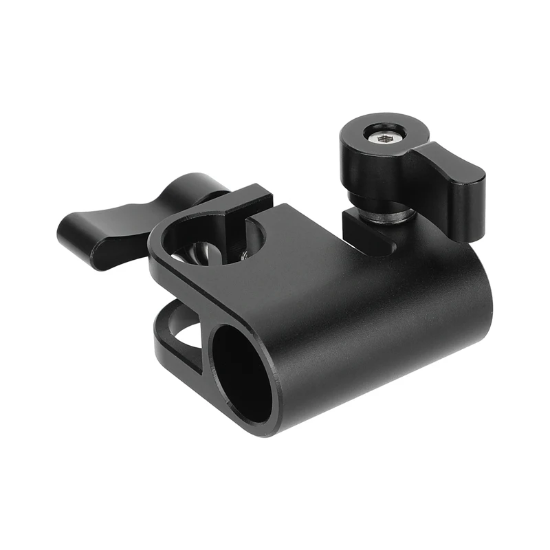 カメラ用デュアルロッドアダプター,ケージハンドル,ショルダープラットフォーム,LEDビデオライト,evfマウント,90 °, 15mm