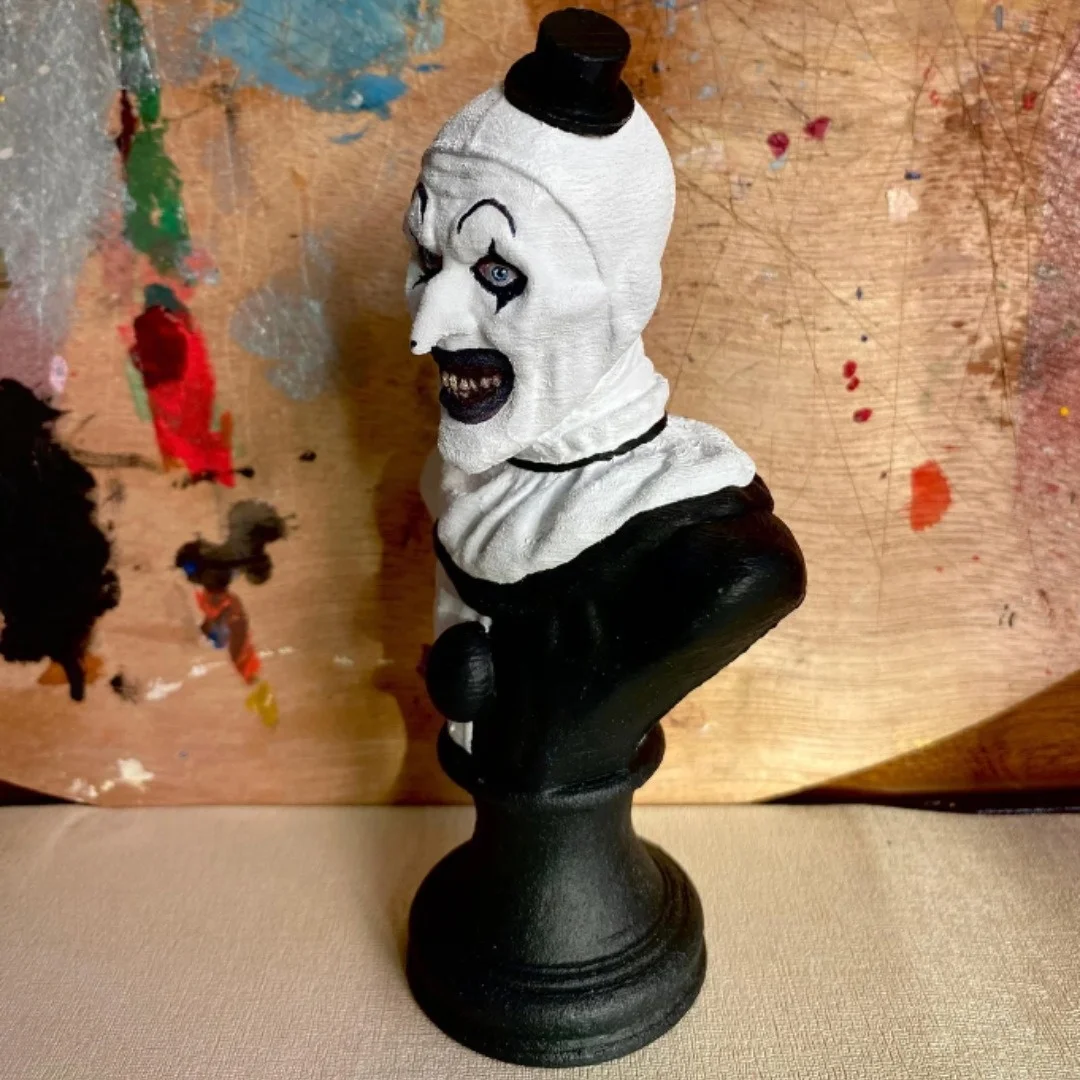 Terrifier Resin Figure Clown Terrifying Desktop Ornament Halloween Horror House Ornaments Party Prop Bar Horror Movie Room Decor