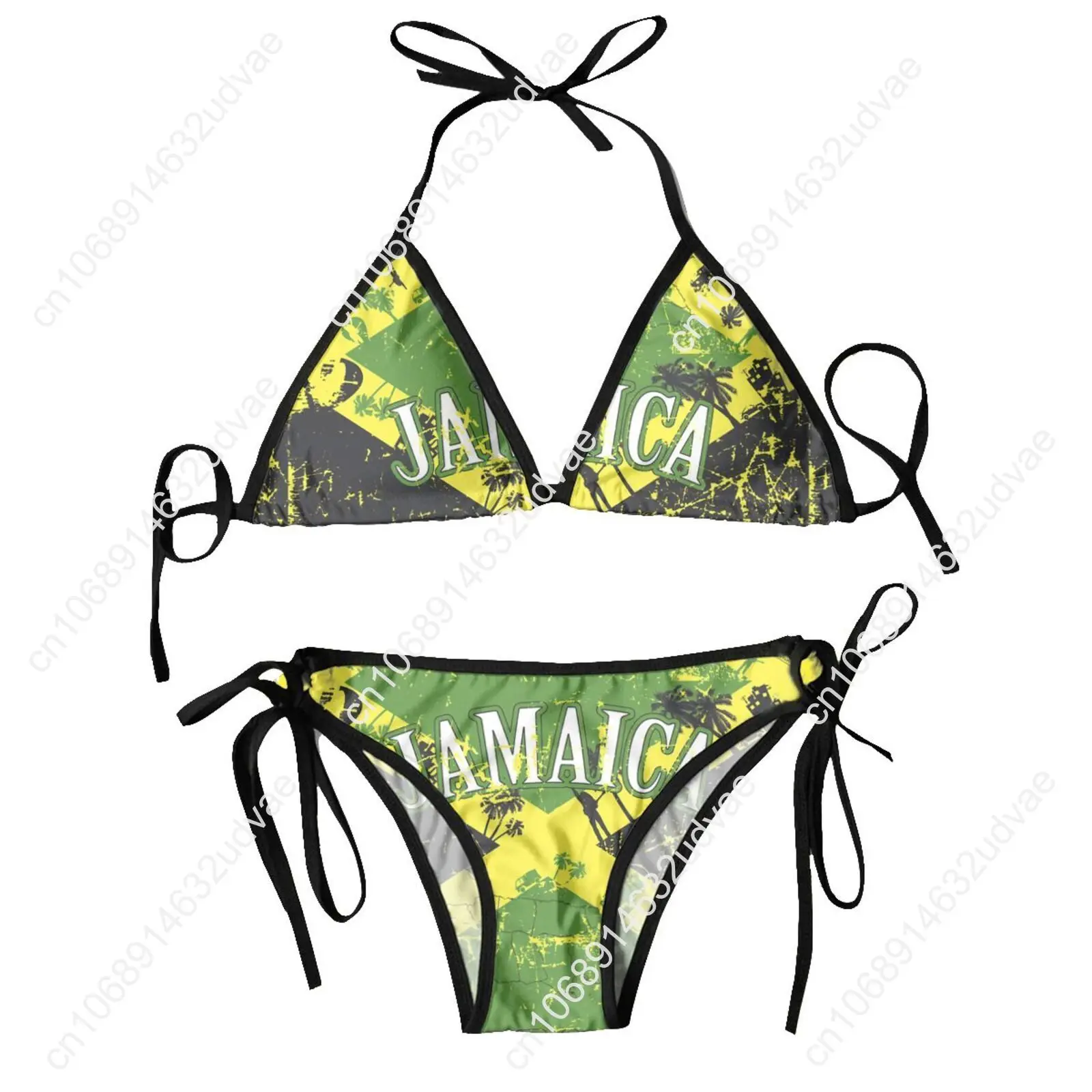 Women's Flag of Jamaica Bikini Sets Swimwear Summer Beachwear Bathing Bikinis 2024
