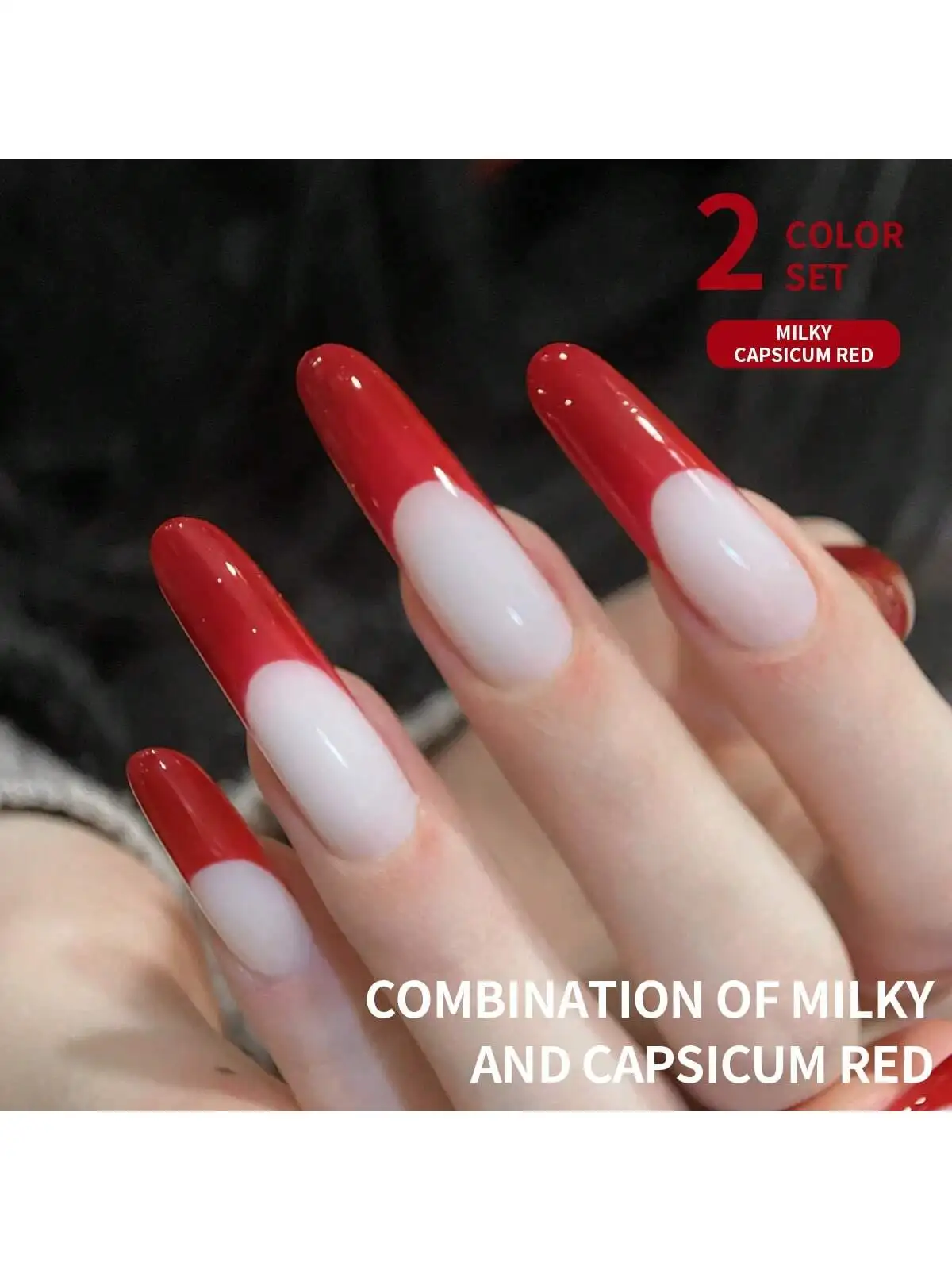 2 ألوان 15 مللي حليبي الأبيض والفلفل الأحمر جيل للأظافر مجموعة شبه دائم مسمار الفن تمرغ الأشعة فوق البنفسجية LED صالون الأظافر لتقوم بها بنفسك صالون الأظافر هلام ل #3