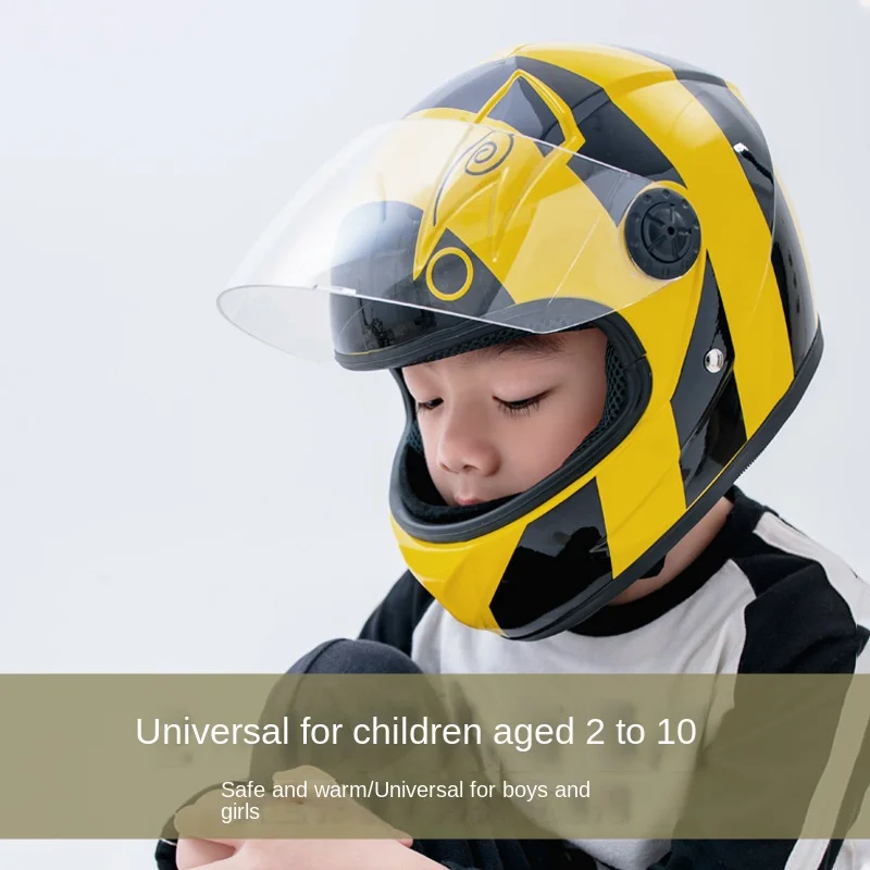 Electric Motorcycle Motor Bike Motocross Free Size 2-10 Years Old Children's Helmet Full Face Kids Child Scooter Helmets