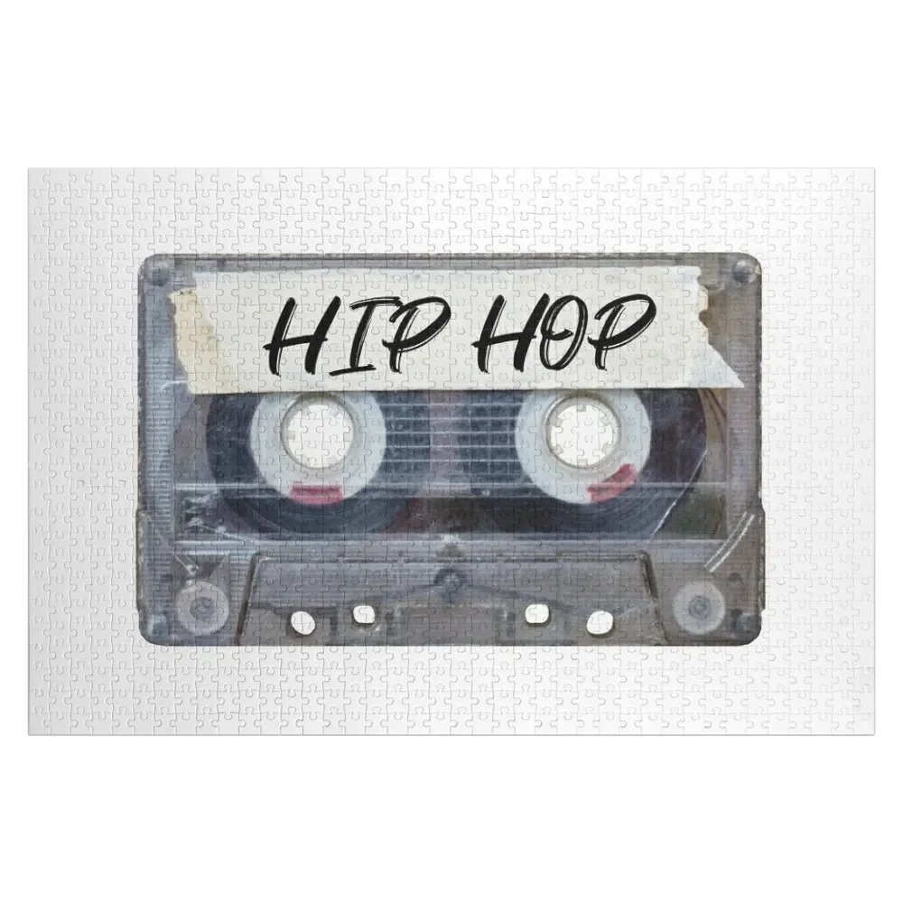 

Recorded Music Genre Cassette Old School HIP HOP Jigsaw Puzzle Wooden Boxes Custom Child Puzzle