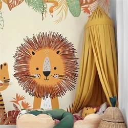 Custom Animal  wallpapers for children's room background mural boys and girls bedroom children's room Stickers　wall painting