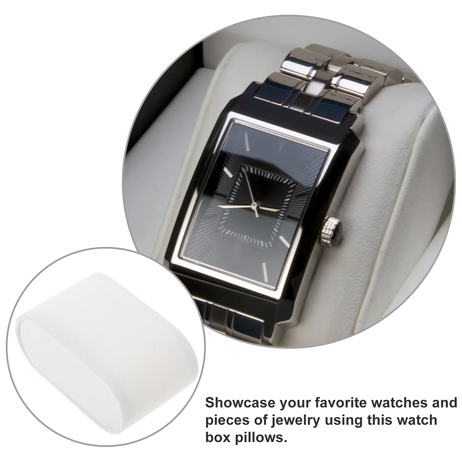 

8Pcs Jewelry Display Pillows Durable Lightweight Soft Watch Organizer Bracelet Bangle Chain Holder Stand Small White