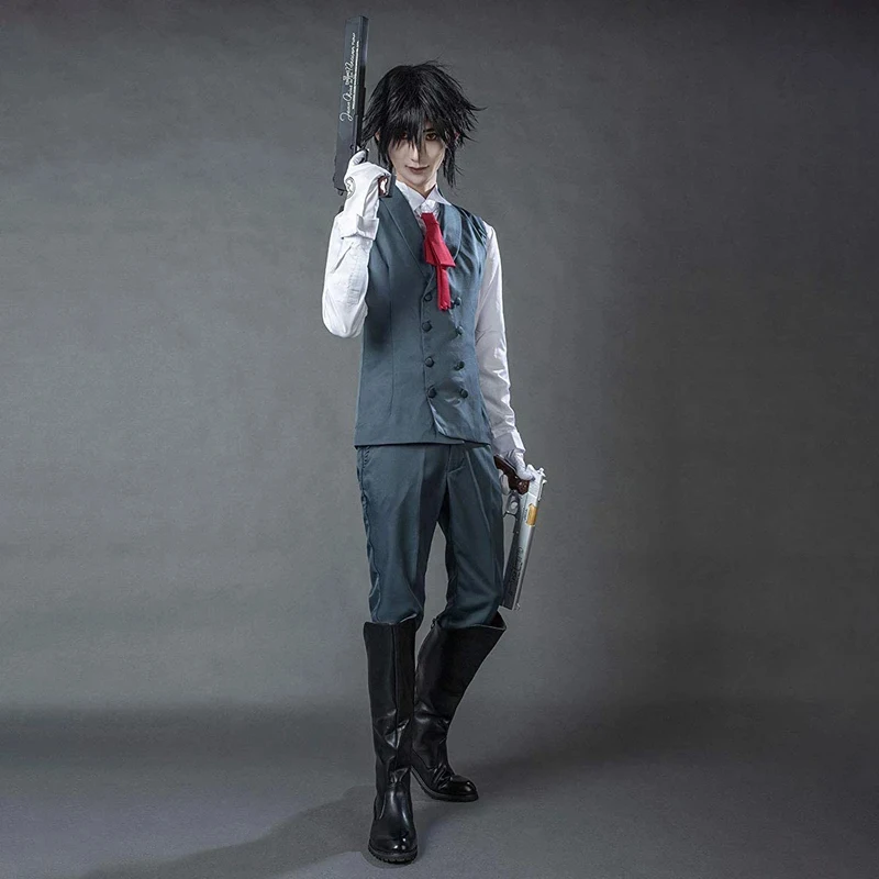 3'x,4'f\6/Alucard Cosplay Costumes Glasses Wig Anime Hellsing Vampire Role Play Uniform Halloween Carnival Party Suit f;5,b'7\k.