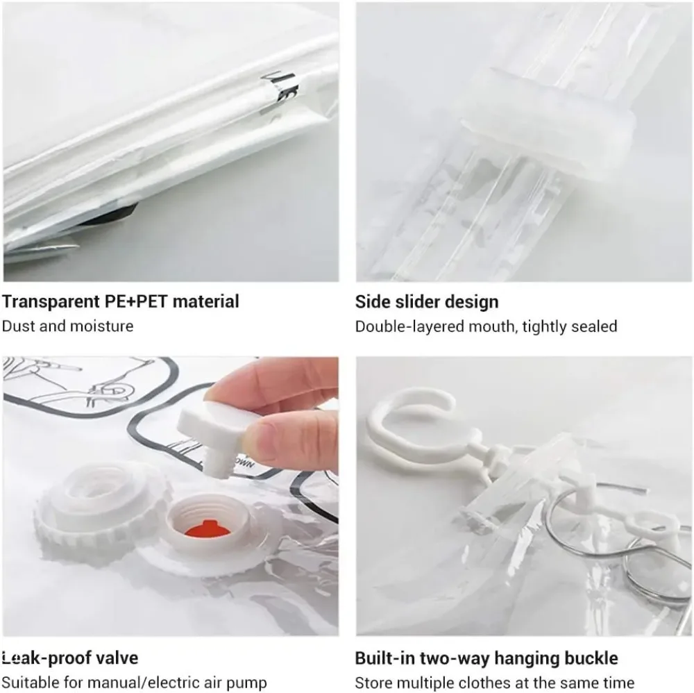 2026 NEW Hanging Vacuum Storage Bag Seal Storage Clothing Bags for Suits, Dress Coats or Jackets, Closet Organizer gallery 4