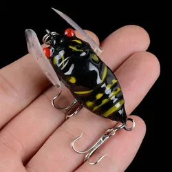 1pcs Fishing Lures 5cm 6g Lifelike Cicada bait 3D eyes Swimbait Crankbait Wobblers Fishing Tackle Quality Good Fishing Bait