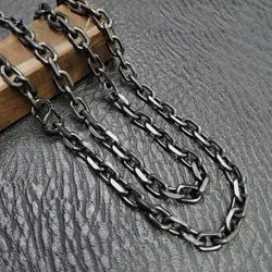 TA1 Grade 1 7mm Thick Titanium Necklace for Men Unisex Black O-Ring Chain | Lightweight Durable Body Jewelry Gift