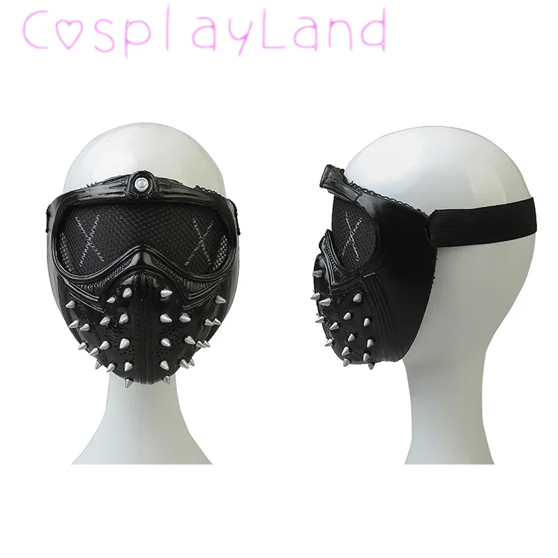 Spieluhr Hunde 2 Schraubens chl üssel Cosplay Punk Hoodie Weste Maske Kostüm Requisiten Party Anzug für Halloween Männer Outfit Rollenspiel Cosplay