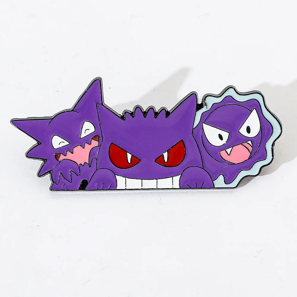 Creative Anime  Purple Ghost Monster Enamel Pin Metal Brooch Lapel Badge Backpack Clothing Accessory Gift