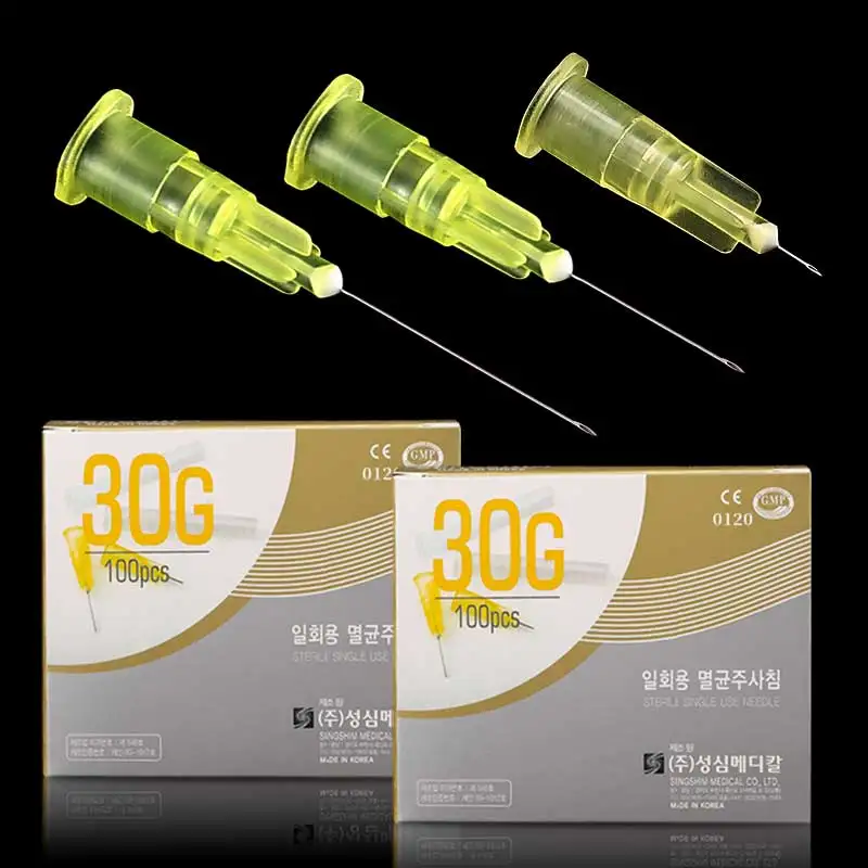 Fast Delivery sharp Tip 30G 31G 32G 34G 4mm 13mm 1.5mm Hypodermic Sterile Eyelid Care Tool Disposable Painless Samll Needle