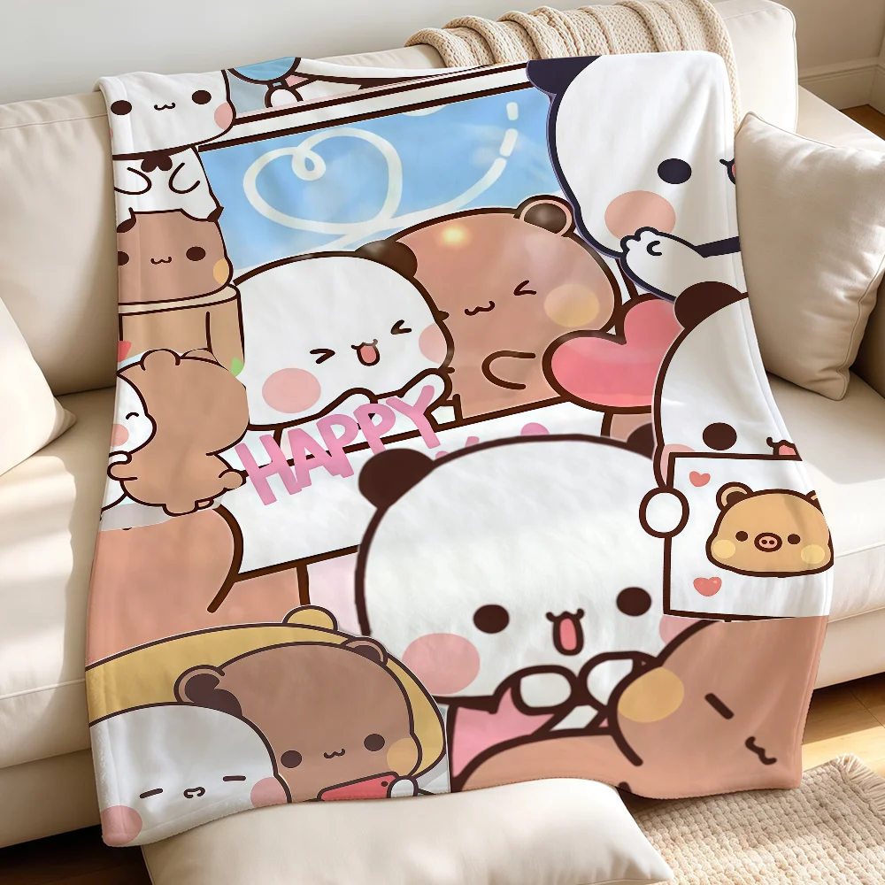 Cartoon B-Bubu n D-Dudu Cute Blanket Warm Fuzzy Plush Throw Comfortable Skin Friendly Soft Sofa Living Room Bed Bedspread