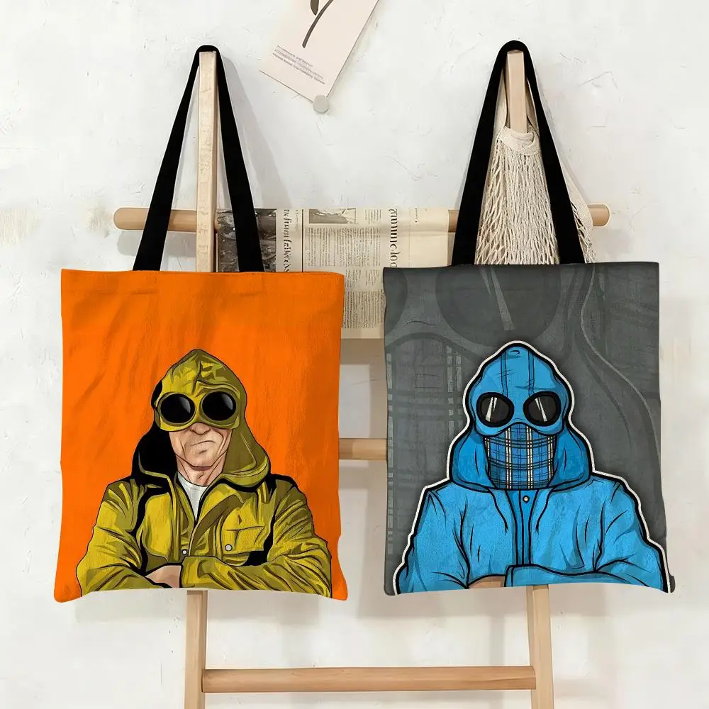 Fashion C_C And P C_Company Storage Bags Large Eco Friendly Capacity Canvas Shopping Bag Shoulder Handbag Daily Use