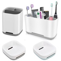 1PC Shelf Organizer Large Capacity Electric Toothbrush Holder Bathroom Countertop Organizer Multifunction Storage Shower Caddy