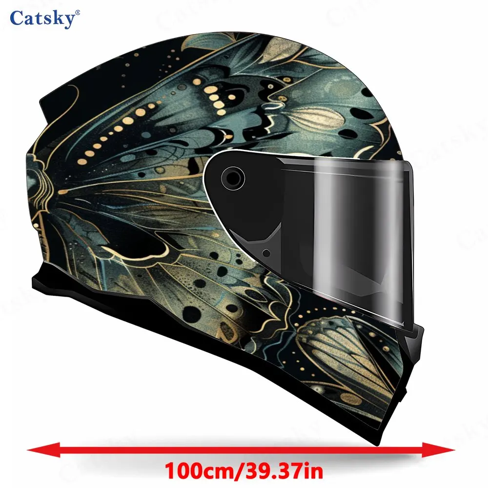 Magic - Color Butterfly Shadow Print Helmet stickers , PVC Material Multifunctional Helmet Stickers, Scratch-Resistant & Fade-Pr