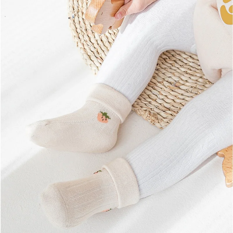 2023 Baby Breathable Socks Multicolor Spring Soft Socks Cute Fruit Print Home Boy Girl