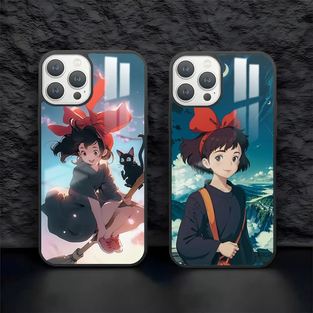 Jiji From Kiki's Delivery Service Phone Case For iPhone 16 15 14 13 12 11 Pro Max Plus Mini PC Fashion mirror phone case