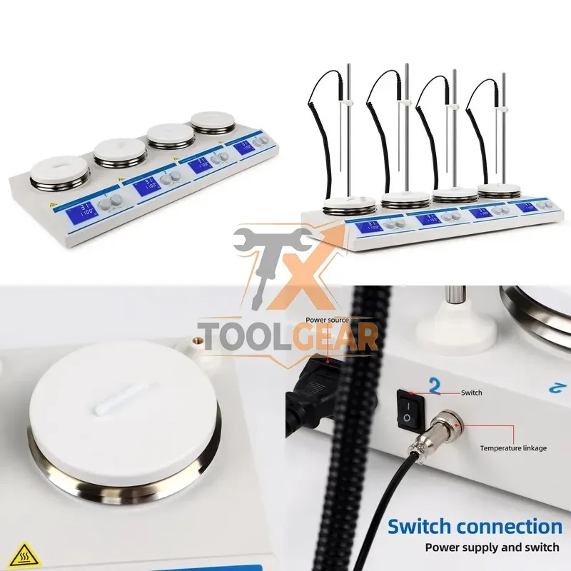 2026hotsale* Wholesale Price Four Position Heating Magnetic Stirrer Digital Multi Position Magnetic Stirrer Hotplate Magnetic