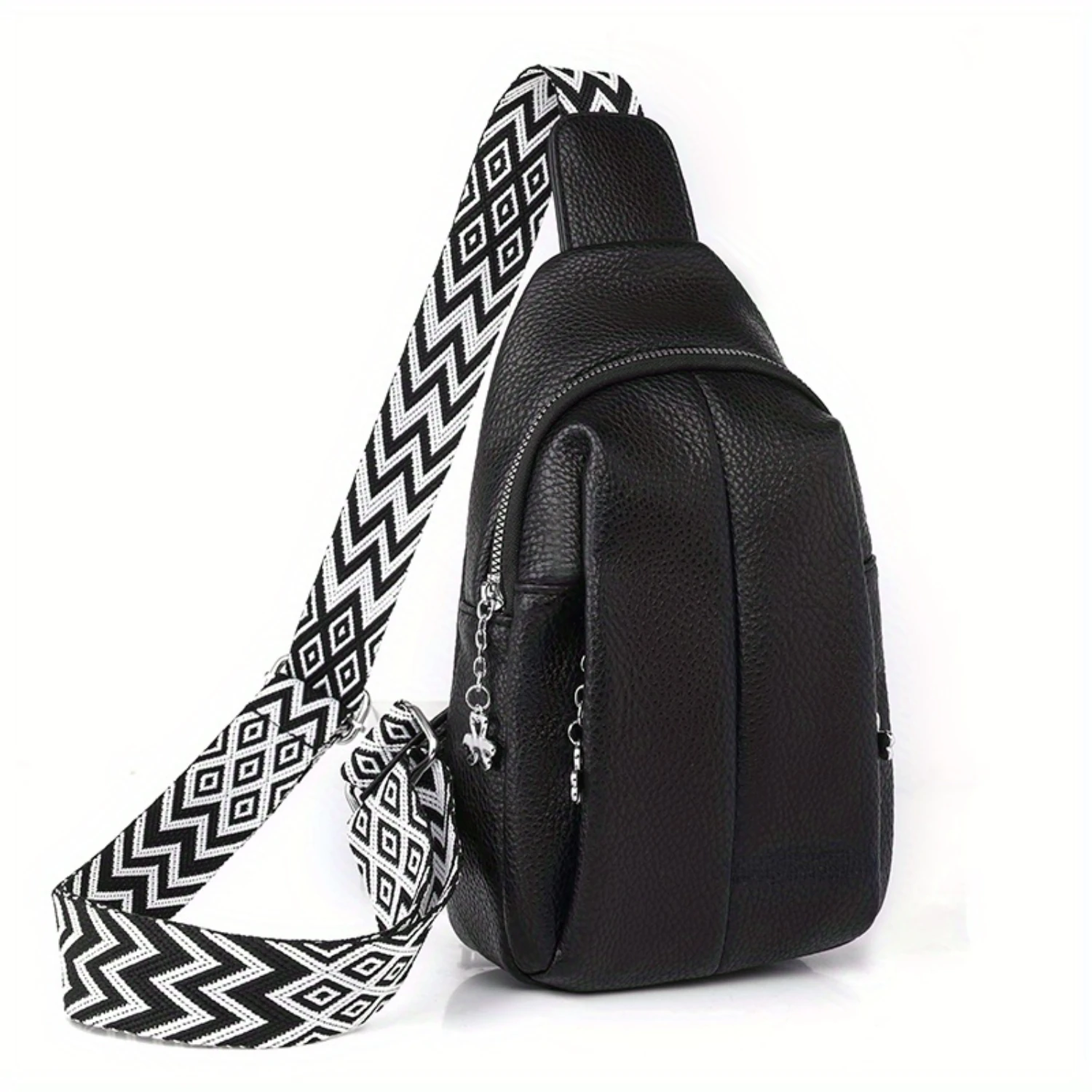 Mochila de couro PU, Bolsa Crossbody feminina, Bolsa de ombro leve para esportes ao ar livre, Bolsa Crossbody simples e elegante