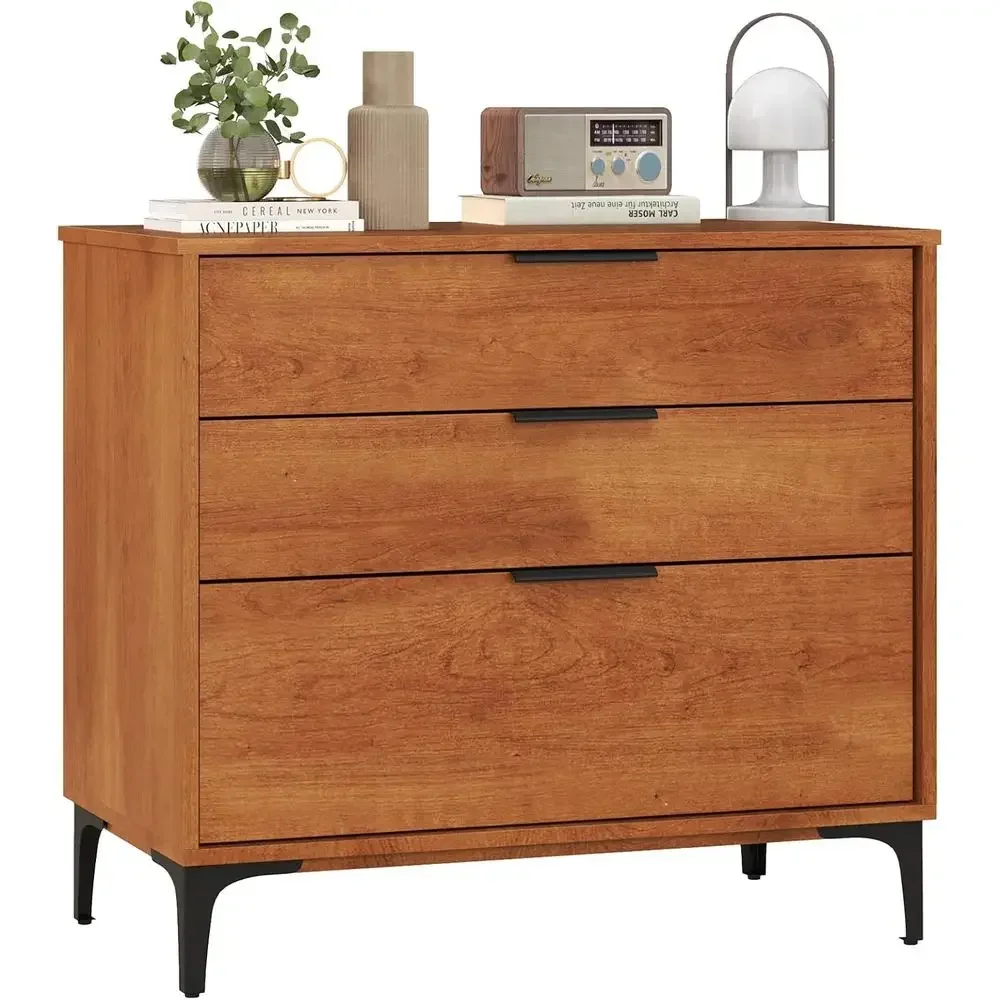 

18th-Century Style Multi-Purpose Chest with Anti-Tip Kit, 30W Nightstand, Cherry Finish