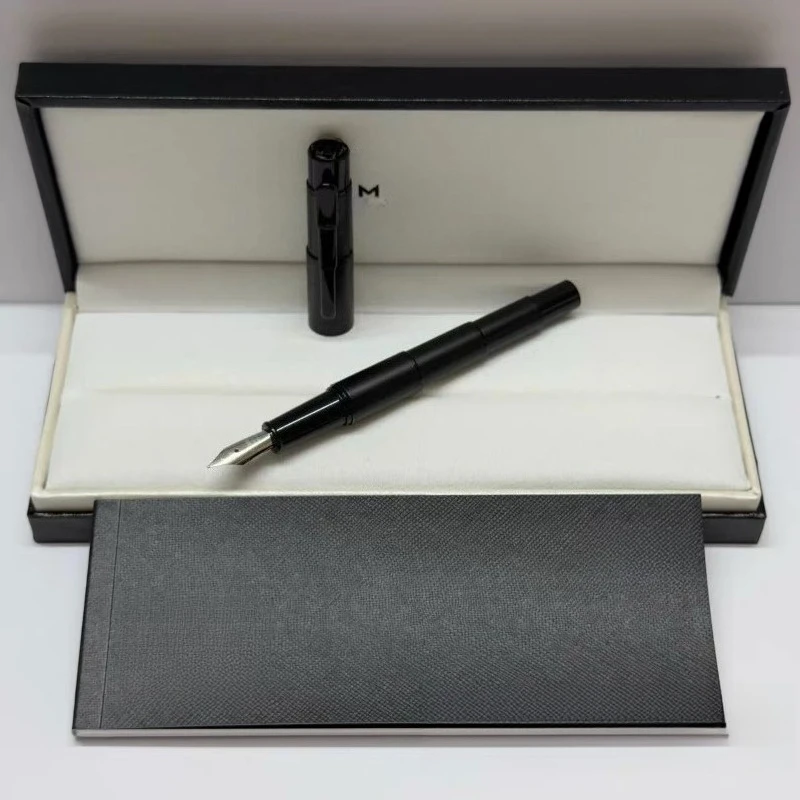 2026 New Luxury Embossed Metal Signature Pen, Glossy Solid Color Business Writing Pen, Smooth Fountain Pen For Office & Gifts