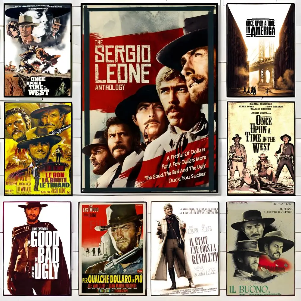 S-Sergio L-Leone Poster, Wandkunstdruck, Poster, dekoratives Wandbild, Heimdekoration, Geschenk, ungerahmt