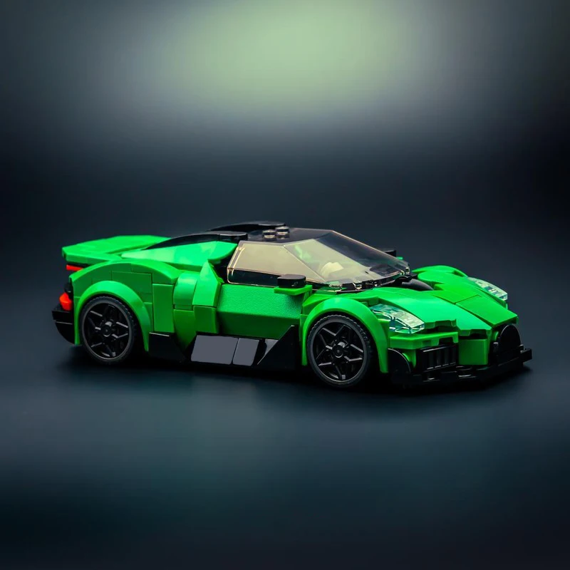 375 PCS 스피드 하이퍼카 브루아드 MOC 맞춤형 모듈식 빌딩 블록 창의적인 디자인 교육용 DIY 소년 장난감 크리스마스 선물