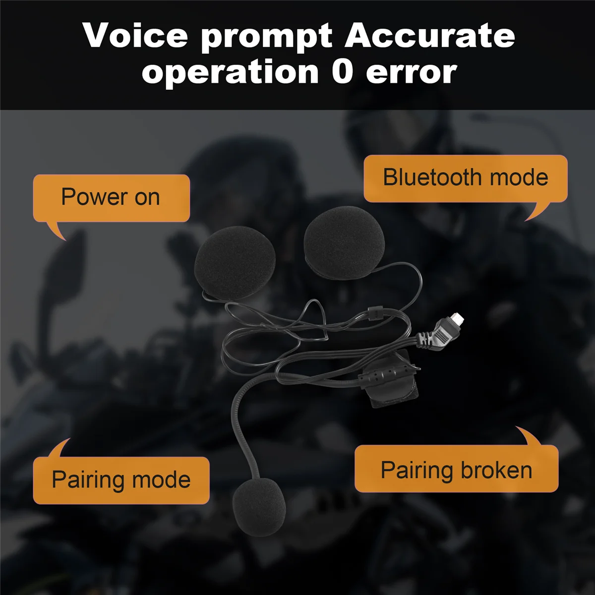 Motorcycle Helmet Bluetooth Headset Microphone Speaker Headset Accessories for Half-Helmet