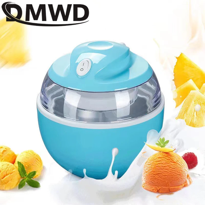 DMWD-máquina de helado eléctrica para el hogar, 600ml, automática, DIY, máquina de helado para niños, yogur helado, alta calidad, 220V
