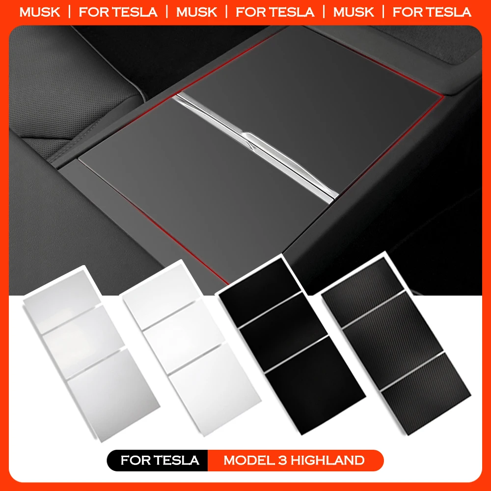 

For Tesla Model 3 Highland 2024 Center Console Panel Sticker Carbon Pattern Central Control Cover Car Interior Accessories