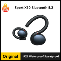 Original Sport X10 Bluetooth 5.2 Headphones Sports Rotating Ear Hooks Deep Bass IPX7 Waterproof Sweatproof Sport Earbuds A3961