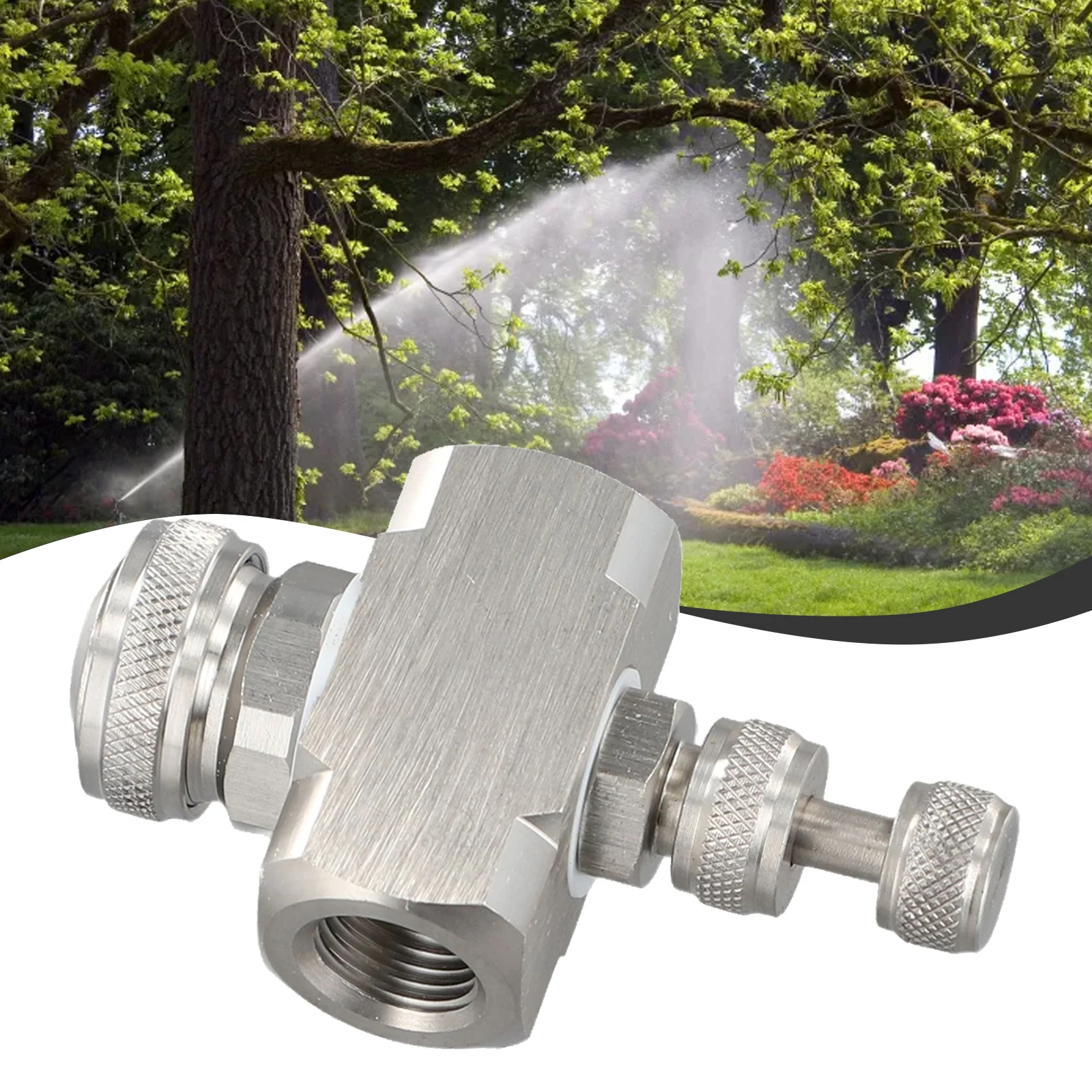 Stainless Steel High Pressure Spray Nozzle Adjustable 2 3 Meters Spray Distance Dust Control Humidification Cooling