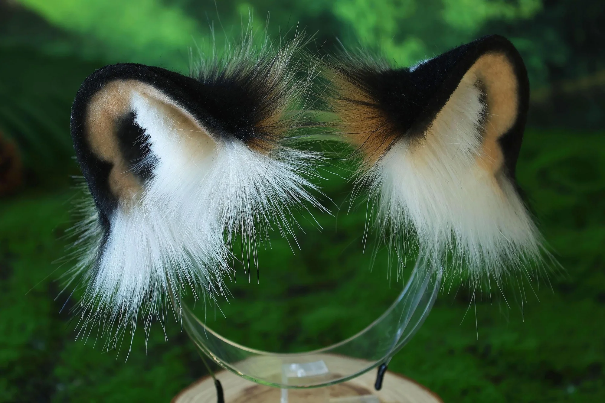 Faux fur leopard tail and ear set, dog tail, cat ear and tail set, wolf ear and tail set, anime character cosplay 4