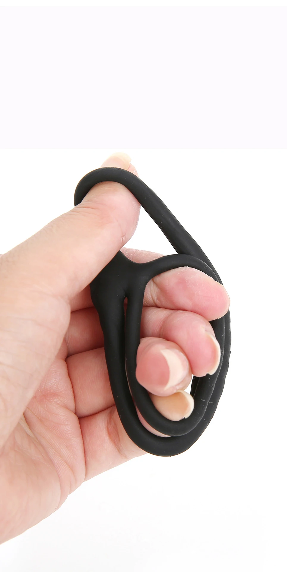 Soft silicone Stretcher Scrotum Penis Bondage cock Ring Male Ejaculation Delay time Black Stretchable BDSM Sex Toys For Men Gay