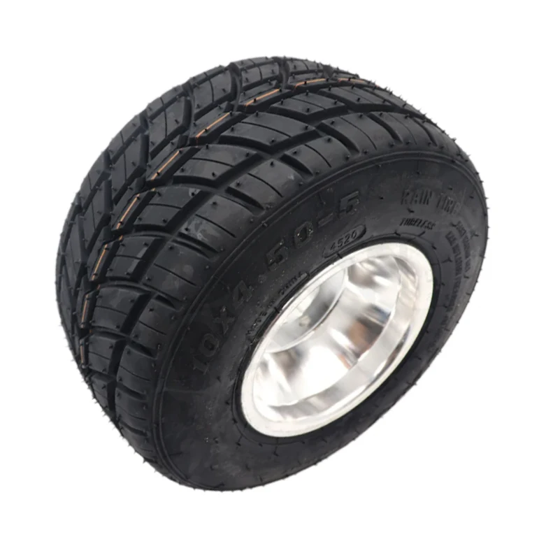 10x4.50-5 11x7.10-5 Inch Rain Tubeless Tires with Aluminum Wheels for Go Kart Front and Rear Wheel Drift Go Kart Accessories.