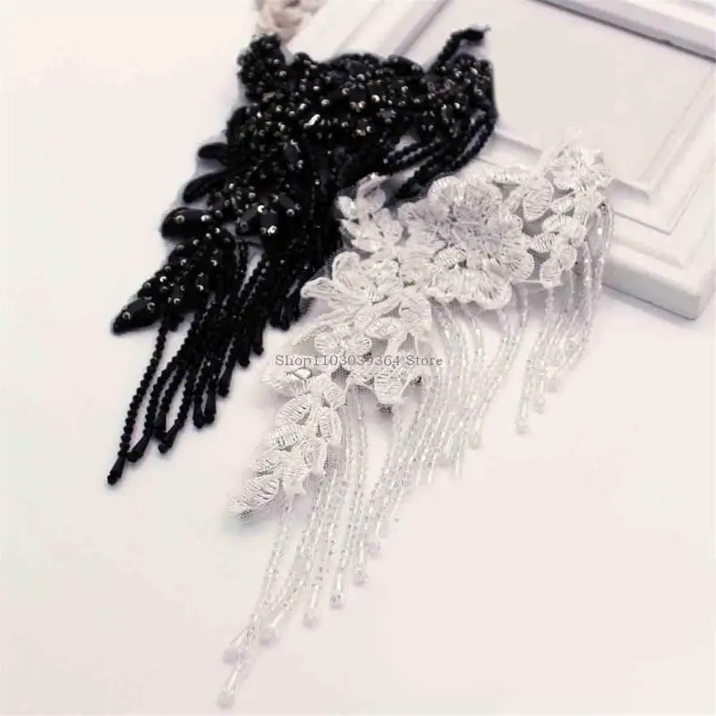 반짝이 음 울림선 모조 다이라우트 라미네스톤 어깨 보드 의상 어깨 배지 장식 어깨 마크 프린지 프린지 epaulet for Suit