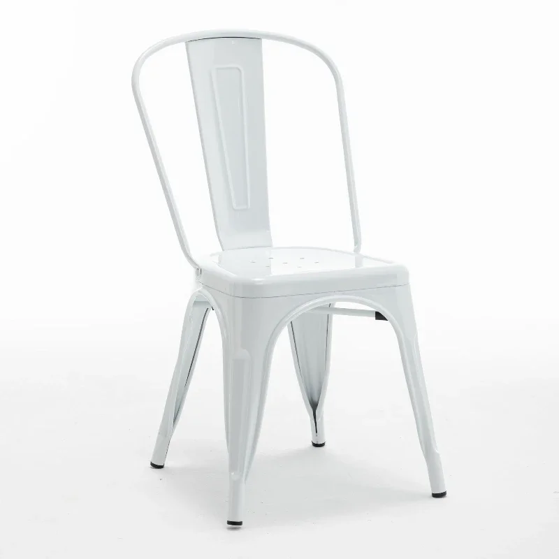 

Industrial style retro colored wrought iron chair casual cafe metal dining chair