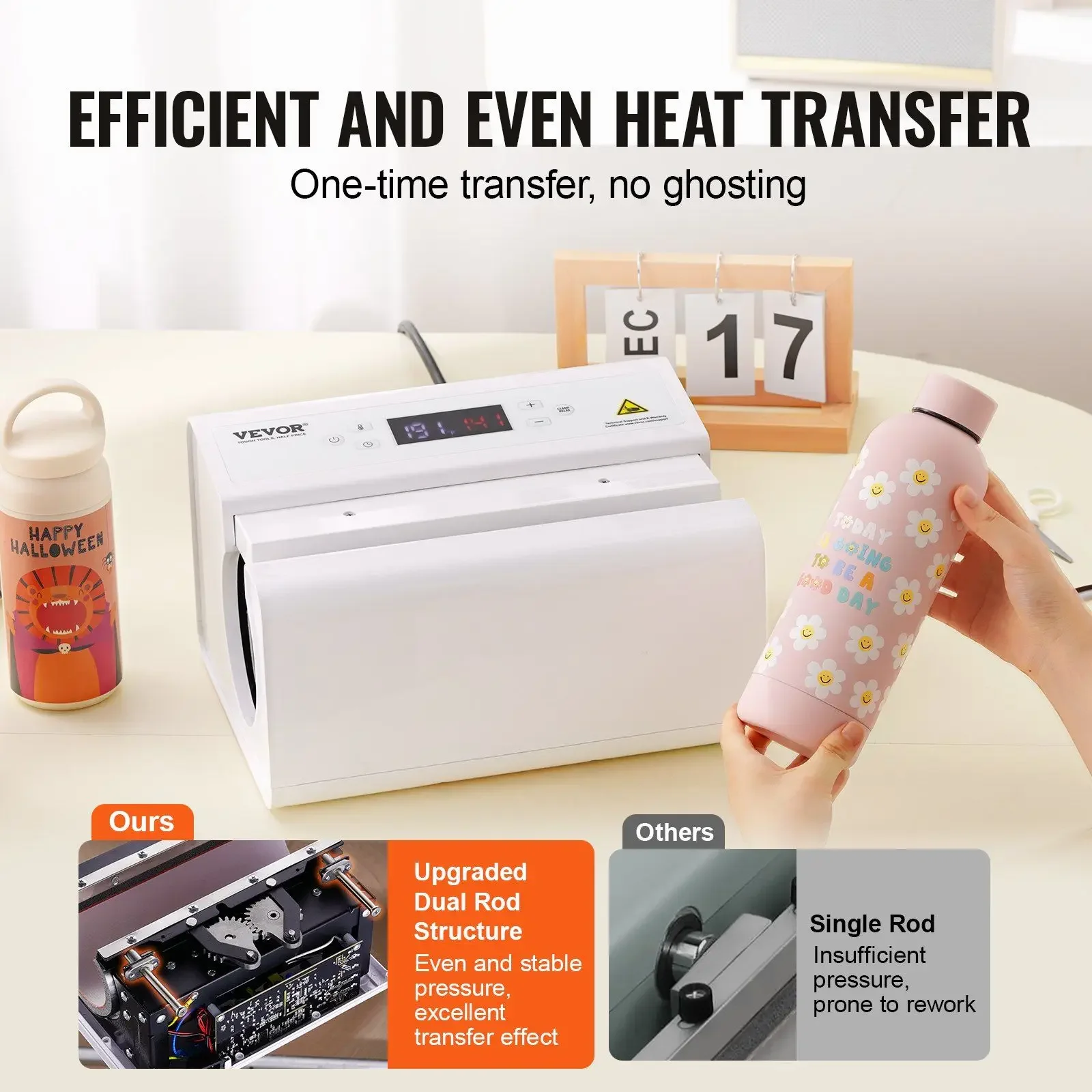 Automatic Mug Heat Press Machine – Fits 11-30oz Tumblers – White Sublimation Press for Custom Mugs & Cups