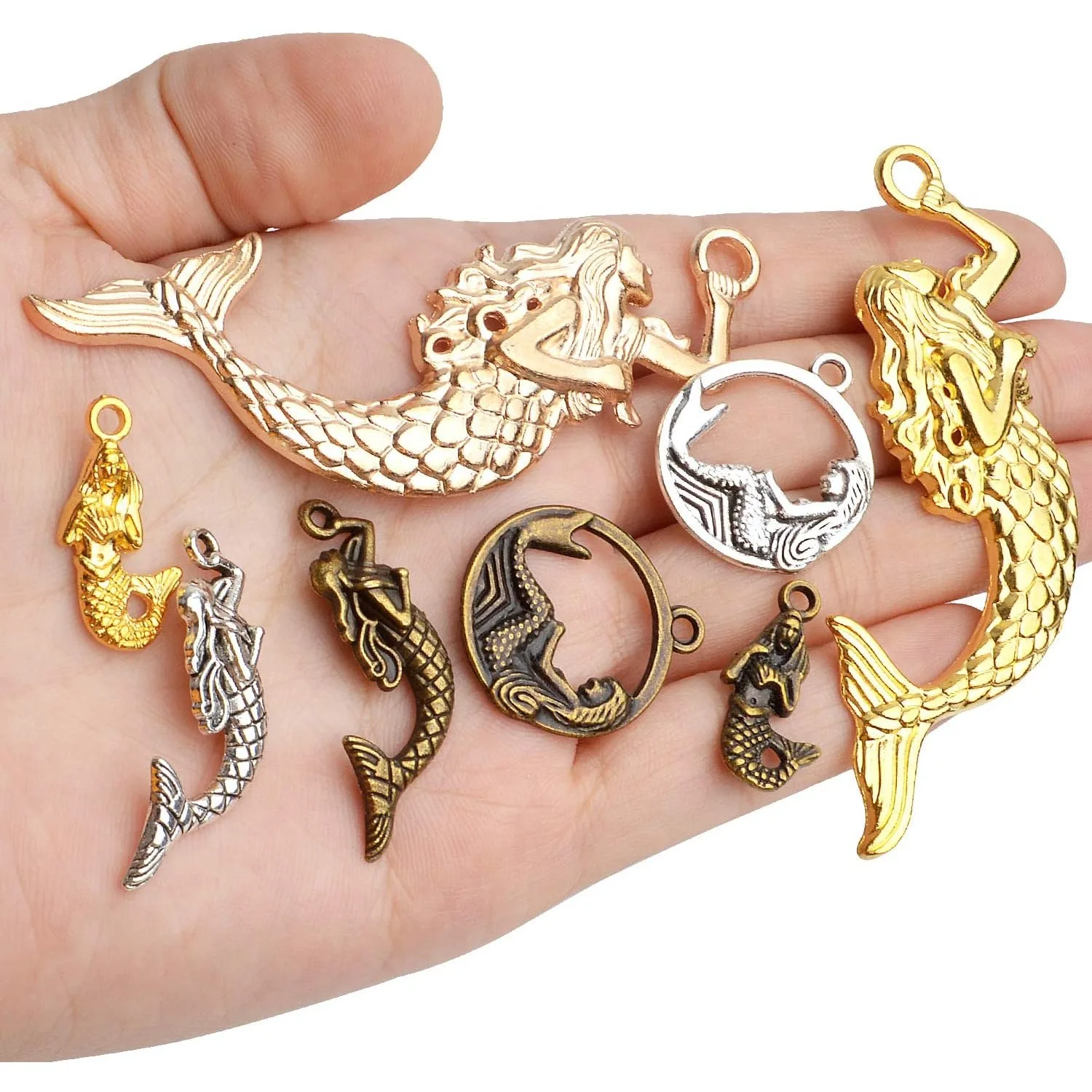 100 جرام مختلط حورية البحر سحر سبيكة سحر قلادة التبتية ل سوار ذاتي الصنع قلادة صنع المجوهرات النتائج لوازم الحرفية