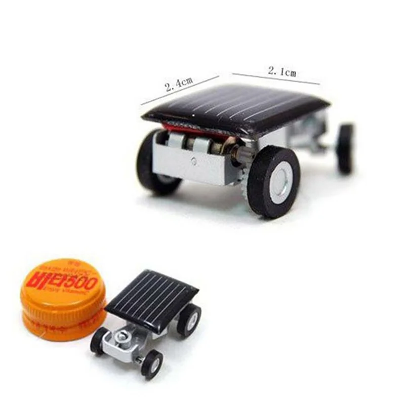 CYGJ-5X Hoge kwaliteit kleinste mini-auto zonne-energie autoracer educatieve gadget kinderen kind zonne-energie zwart