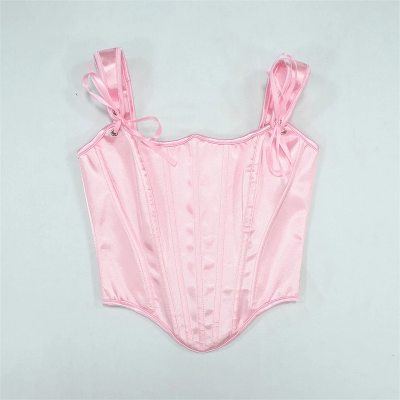 

Женский корсет, топ, майки, винтажный формирователь тела, женская одежда, Blusas, сексуальный тренажер для талии, бюстье, женская укороченная майка на шнуровке