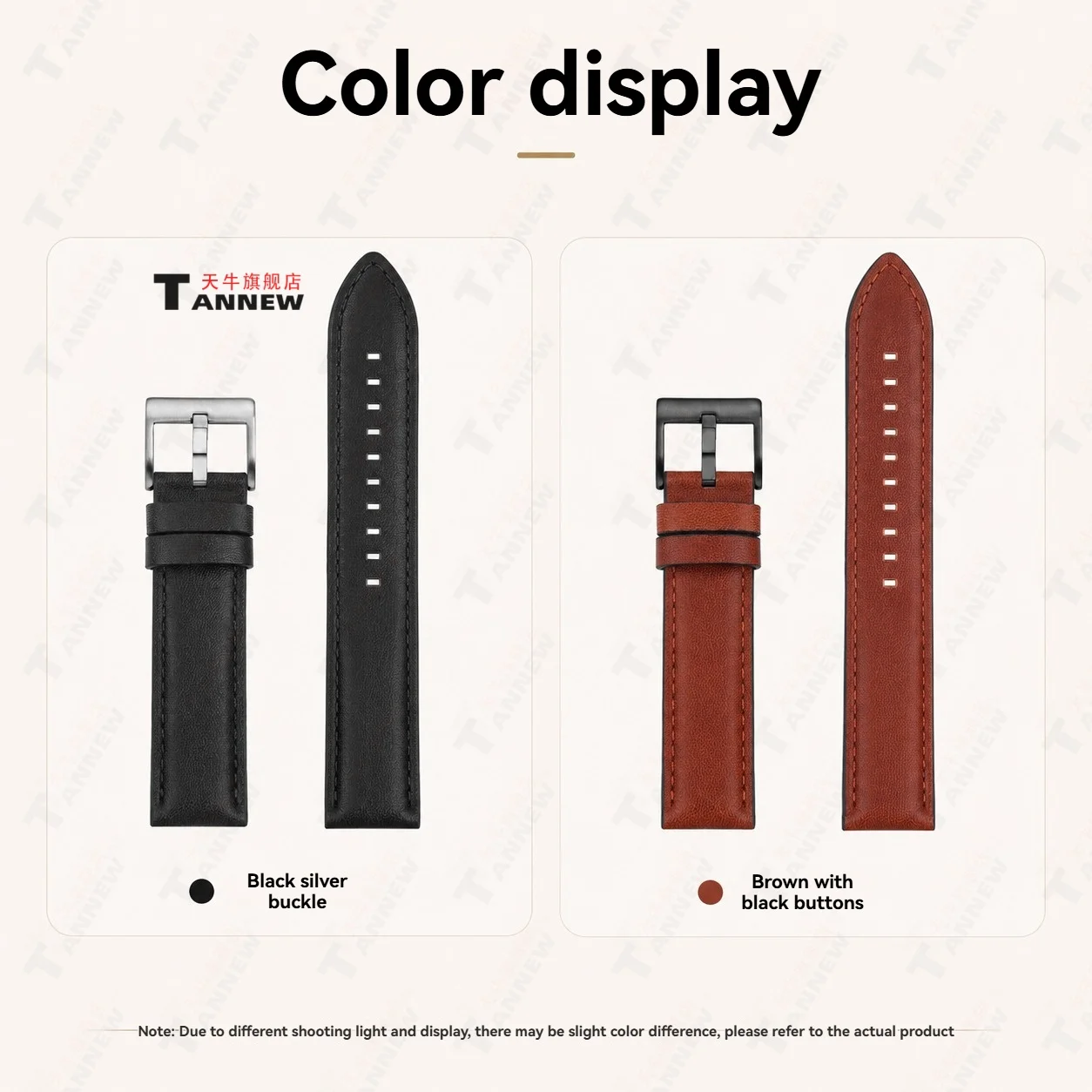 20mm Genuine Leather Watch Strap Compatible with Timex T49905 T49963 Men's Replacement Band