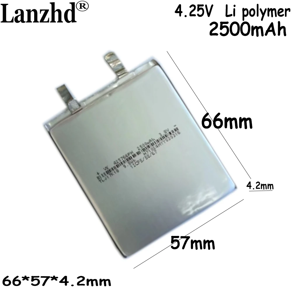 

4.35V Polymer lithium battery 2500MAH high For mobile phone built-in electromagnetic suction charging bank 425766