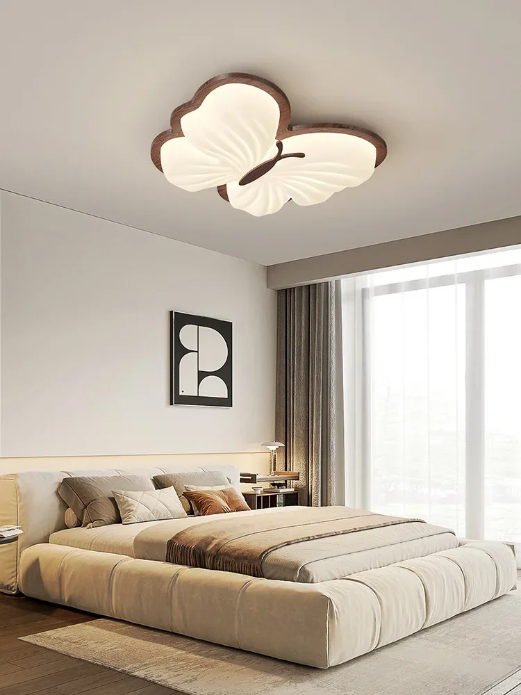 

Потолочный светильник в античном стиле «Бабочка», светильник для главной спальни, комнаты, из массива дерева, ретро, фара для гостиной, светодиодная лампа для защиты глаз cr