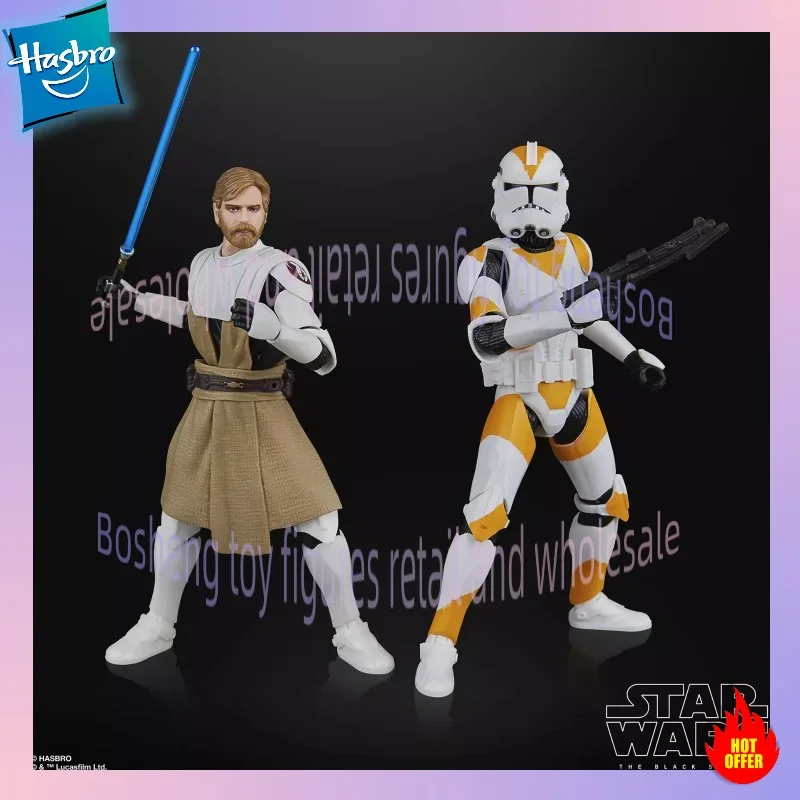 Hasbro original Star Wars Black Series Clone Wars Obi-Wan and Clone Trooper toy figurine collection Suitable for boys and girls view 6