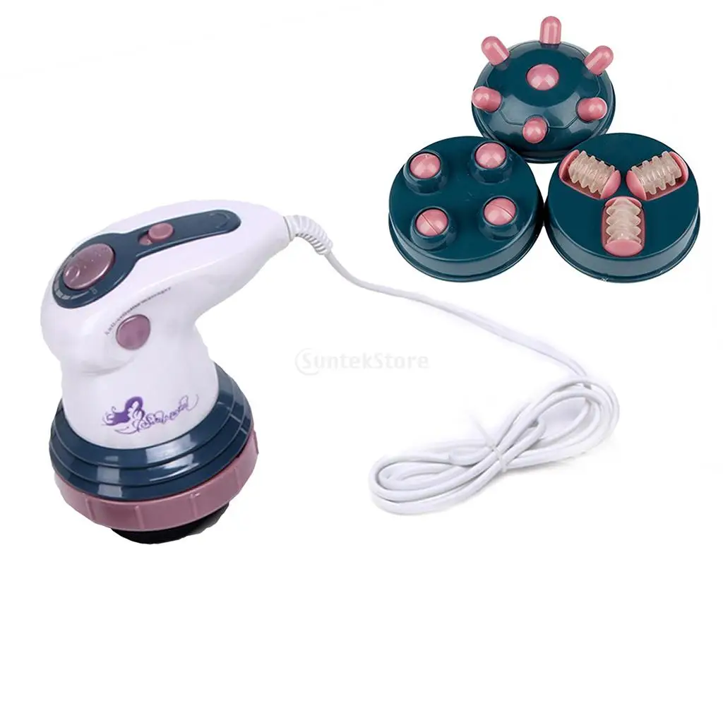 

Massage Shaper Massager Vibration Roller Loss Weight Electric Tool with 4 Massage Heads US