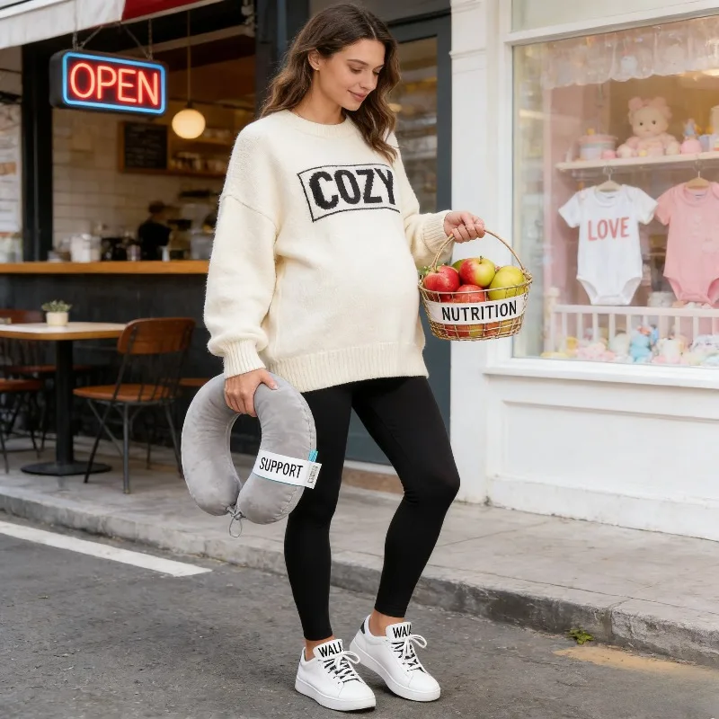 

High Elasticity Seamless Yoga Maternity Leggings for Pregnant Women Stretch Comfortable Workout Base Layer Pants